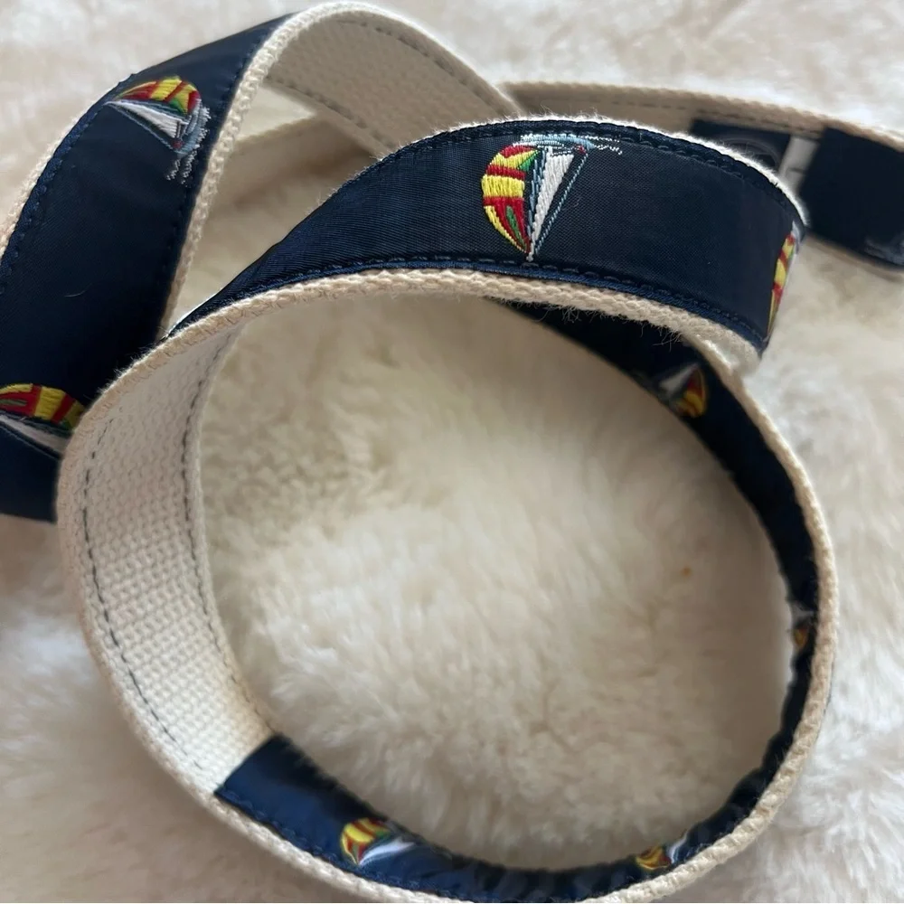 Leather Man Essex CT Nautical Sailboat Belt – Size L